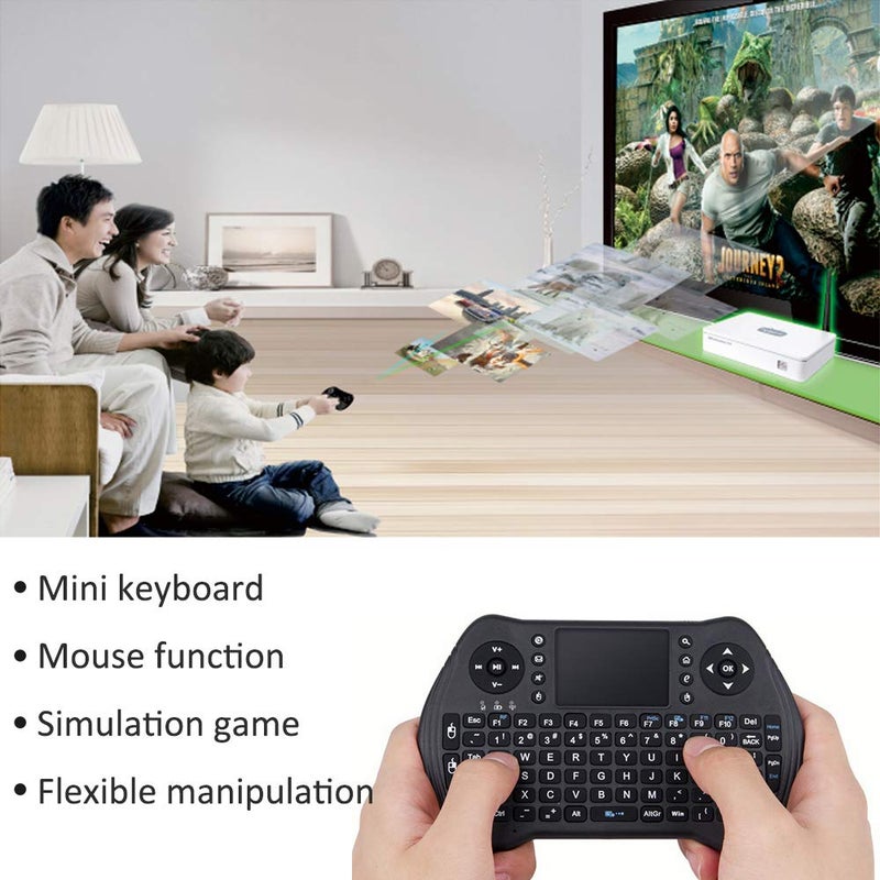 Upvivi Backlit Mini Keyboard,2.4GHz Wireless Mini Keyboard with Touchpad Mouse Handheld Remote Control for PC, Raspberry Pi 2, Pad, Smart TV, Android TV Box - Image 3